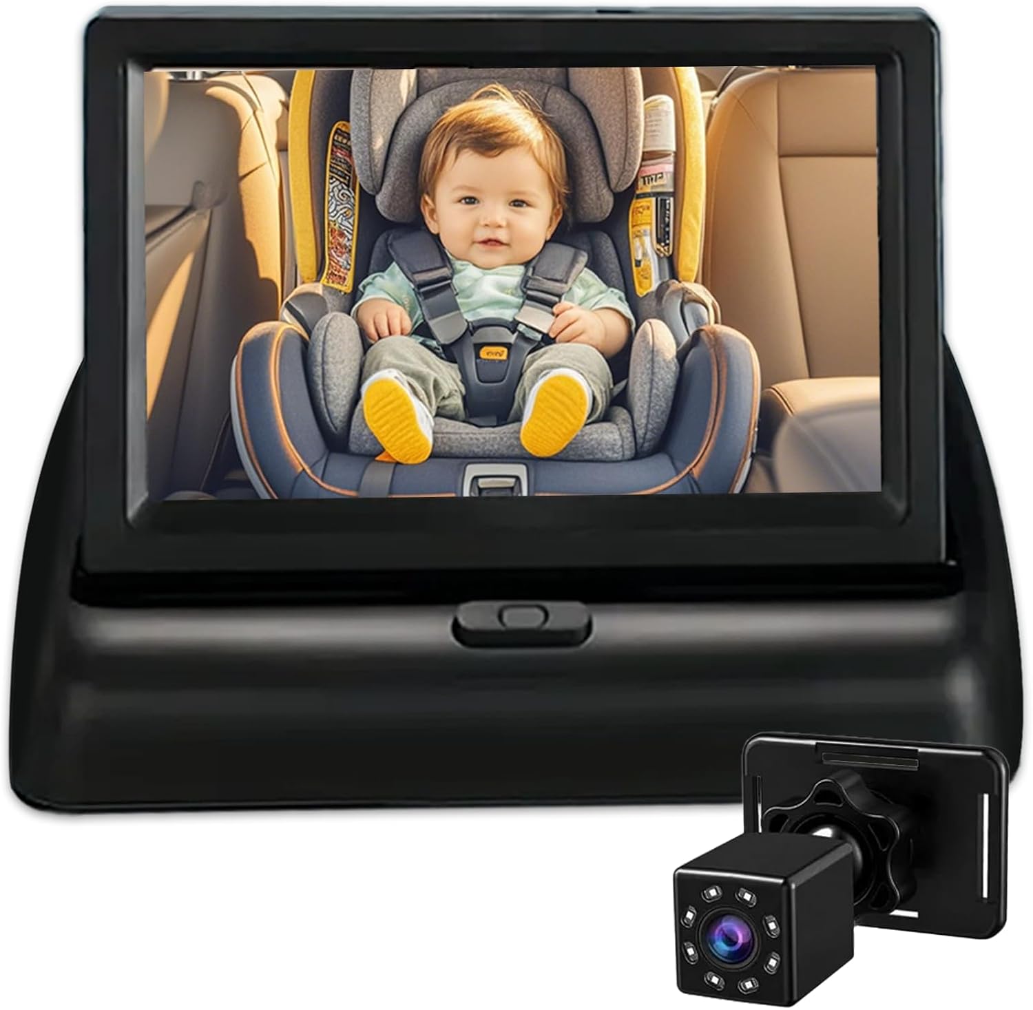 ATEYA 4.3 HD Baby Car Camera - 270 Wide View for Safety
