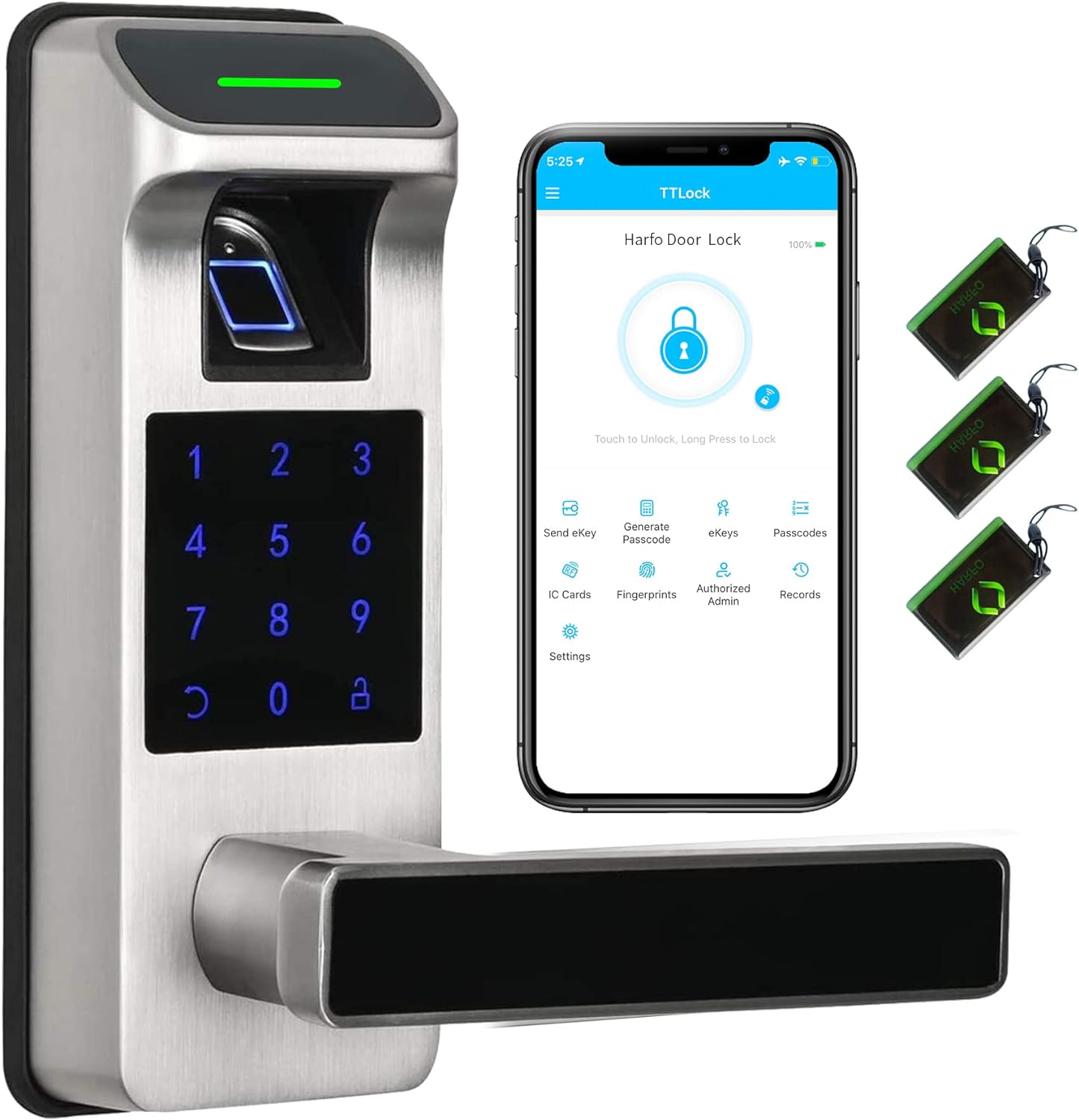 HARFO Fingerprint Door Lock: Keyless Touchscreen Security