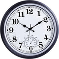 QWARVEL 16 Inch Large Outdoor Clock - Quiet Vintage Design