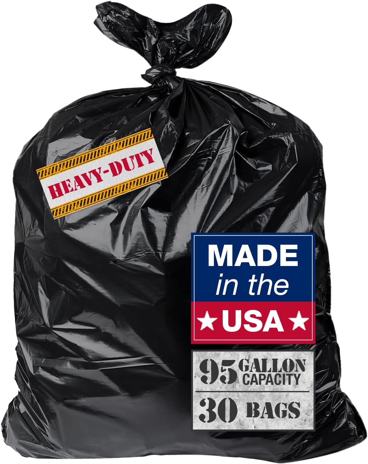 Heavy Duty 9596 Gallon Trash Bags for Outdoor and Commercial Use