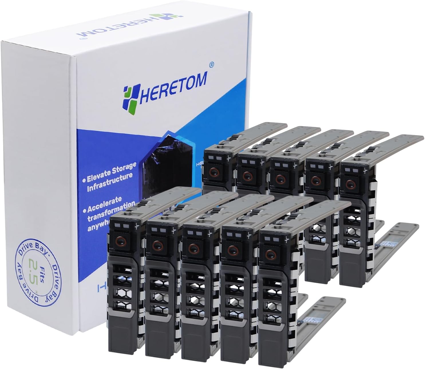 10PCS 2.5 Hard Drive Tray Caddy for Dell PowerEdge Servers