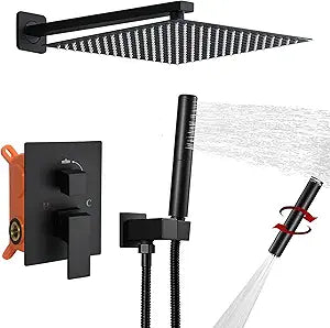 BESy Shower System with 12 Inch Rain Shower Head for Luxury