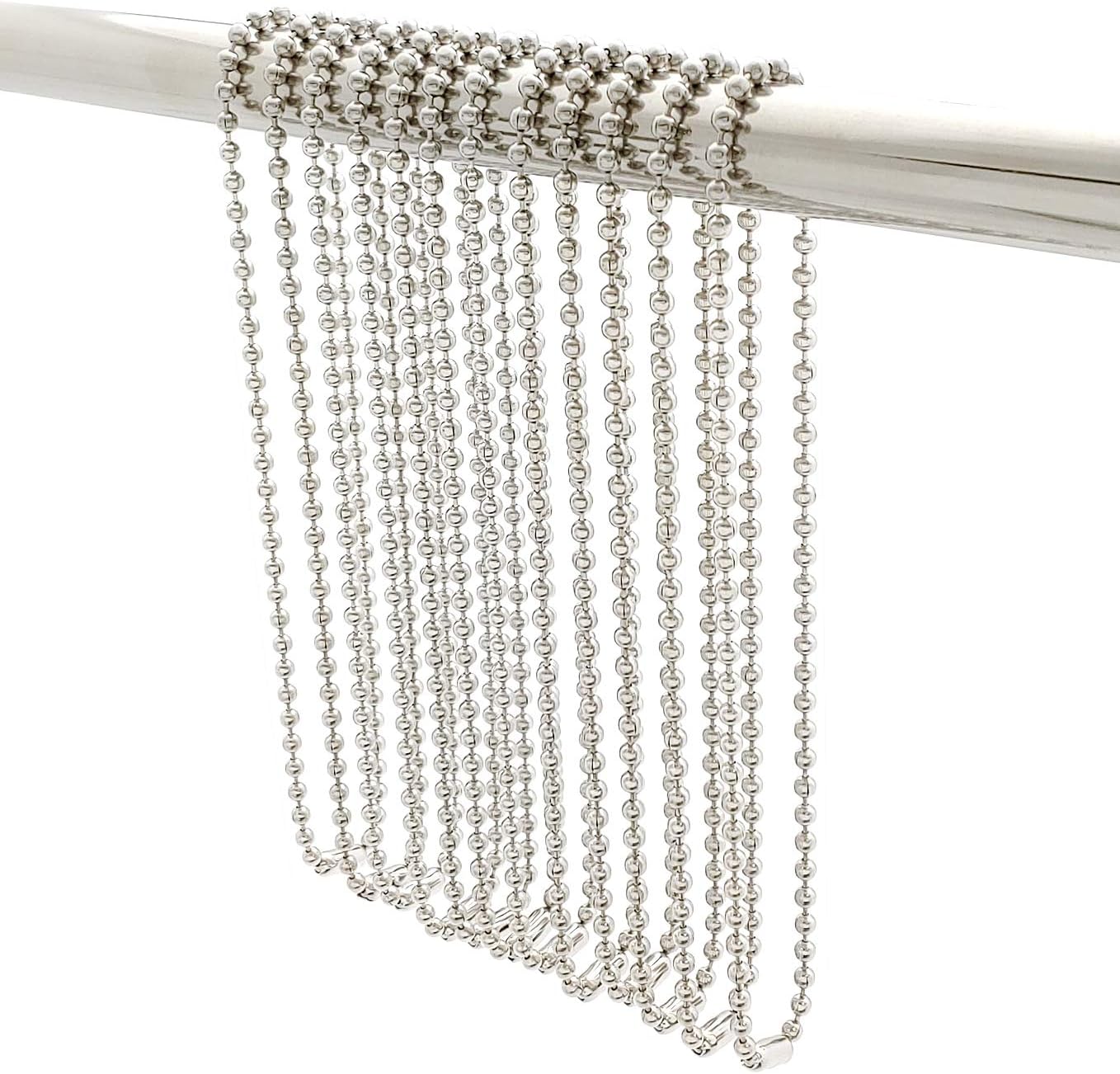 Spa-Quality Stainless Steel Shower Hooks - 27in - Set of 12