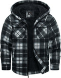 Boys Flannel Jacket Sherpa Lined Hoodie Zip Up Fleece Plaid - Warm is