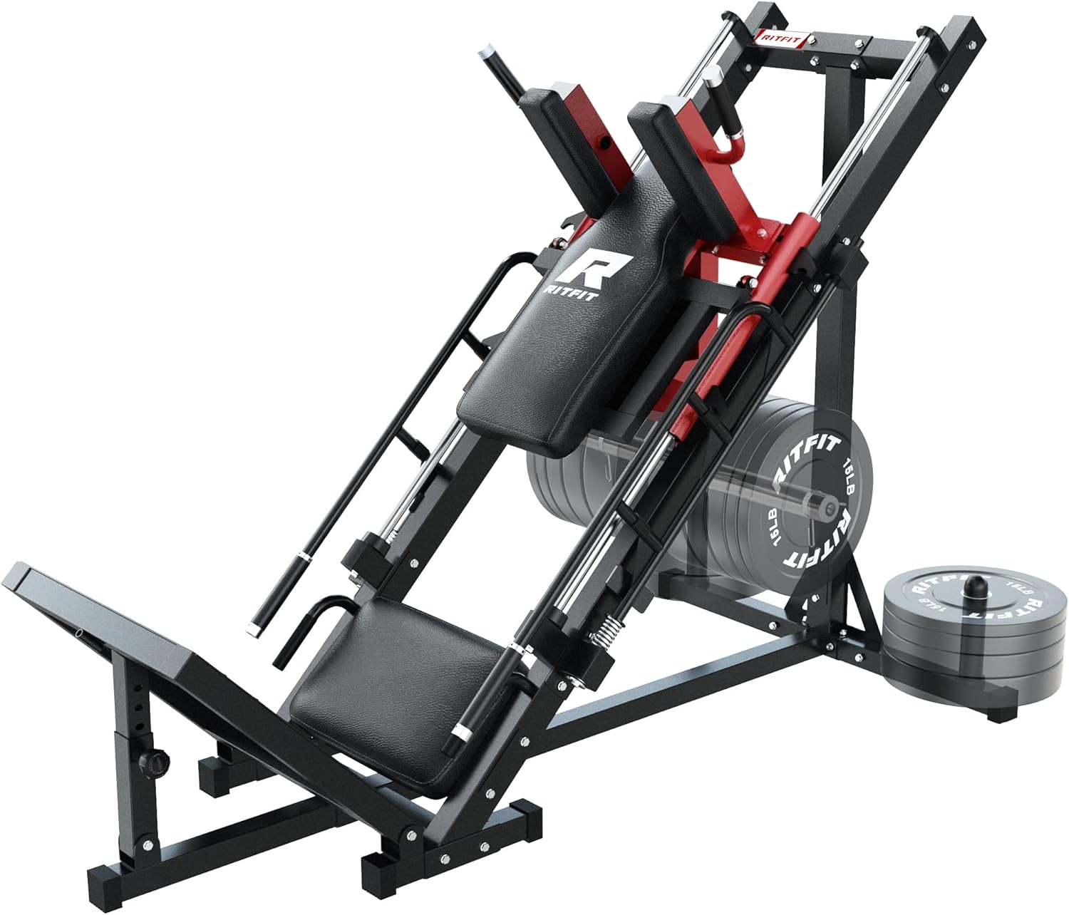 RitFit Leg Press Hack Squat Machine for Full Lower Body Workout