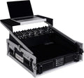 Sound Town 2U Glide Rack Case with 11U Slant Mixer Top - Durable Tour