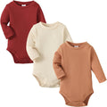 Long Sleeve Onsies for Baby Girls Bodysuits 3-Pack - Soft Ribbed