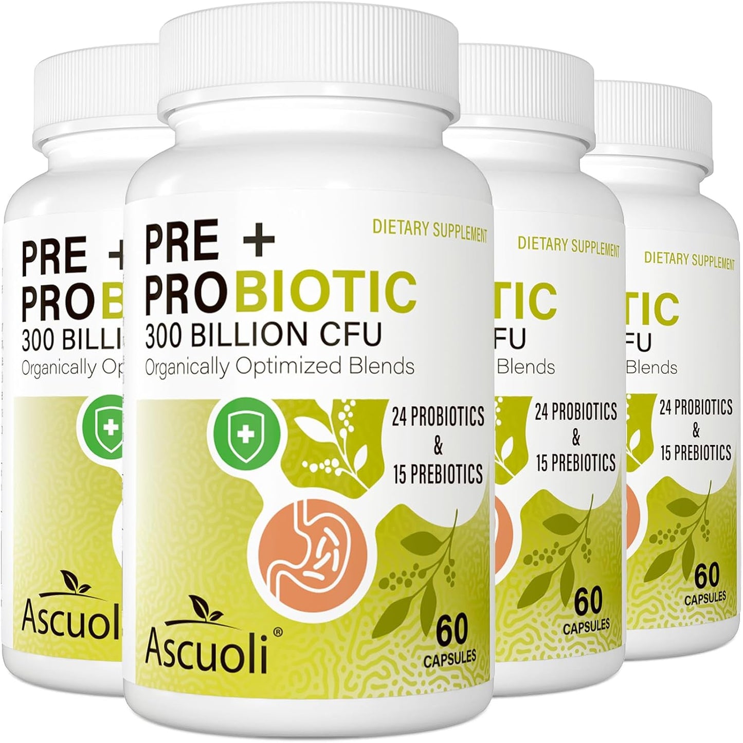 Probiotics for Women & Men by Ascuoli - 300 Billion CFU