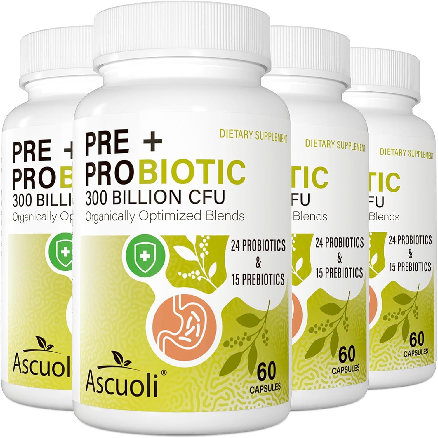 Probiotics for Women & Men by Ascuoli - 300 Billion CFU