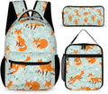 3PCS Pastoral Fox Backpack Set - Lightweight Durable Daypack