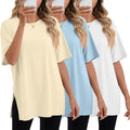 Oversized Gym T Shirts for Women - Soft Cotton Blend Casual Tee