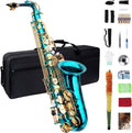 Eb Sky Blue Alto Saxophone Beginner & Student Model - Professional