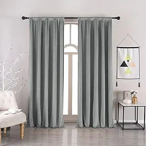 Nanbowang Velvet Blackout Curtains for Total Light Blocking