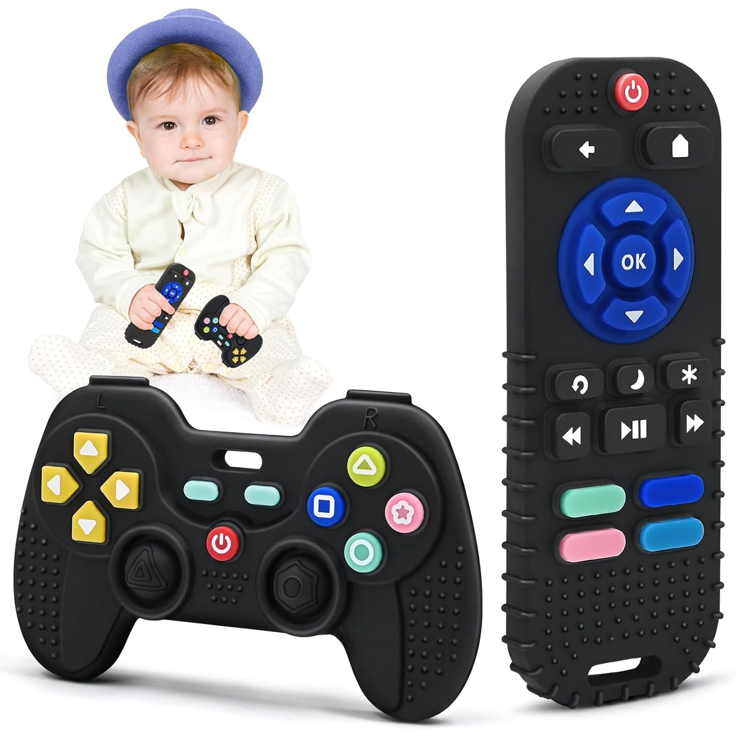 Sensory Teether Toys for Babies 3-12 Months by AiTuiTui