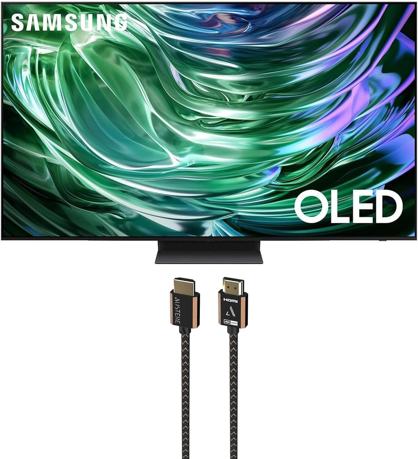 Immerse in 4K Brilliance: Samsung 55 Inch OLED TV + Dolby Atmos & 4K HDMI Cable
