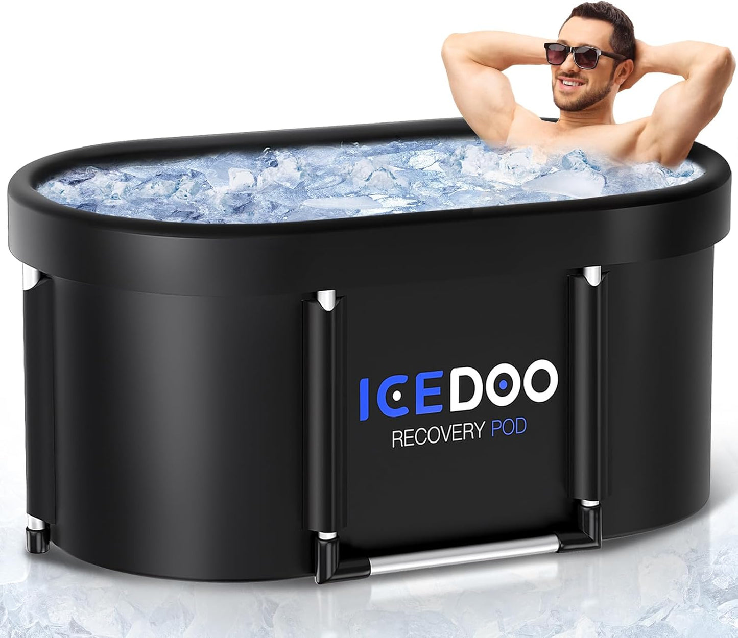 XL 139-Gallon Oval Ice Bath Tub for Athletes and Recovery