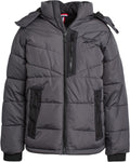 Boys Puffer Jacket Heavyweight Quilted Water & Wind Resistant - Warm