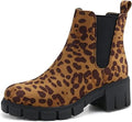 starmerx Women Platform Ankle Boots Elastic Chelsea Boots - Mid Heel