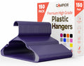 Heavy-Duty Plastic Hangers 150 Pack for Organized Closets