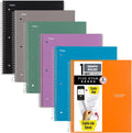 Five Star Spiral Notebook + Study App, 6 Pack - Durable Graph Paper