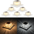 Solar Post Light 6 Pack with 4x4 5x5 6x6 Bases - Bright 16 LED