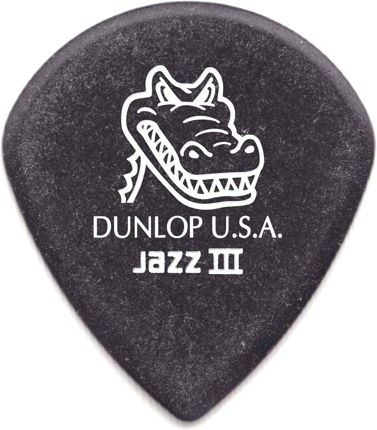Dunlop Jazz III Grip Black Picks for Ultimate Precision