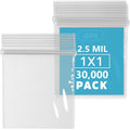 1in X 1in Clear Plastic Reclosable Zip Bags for Storage & Travel