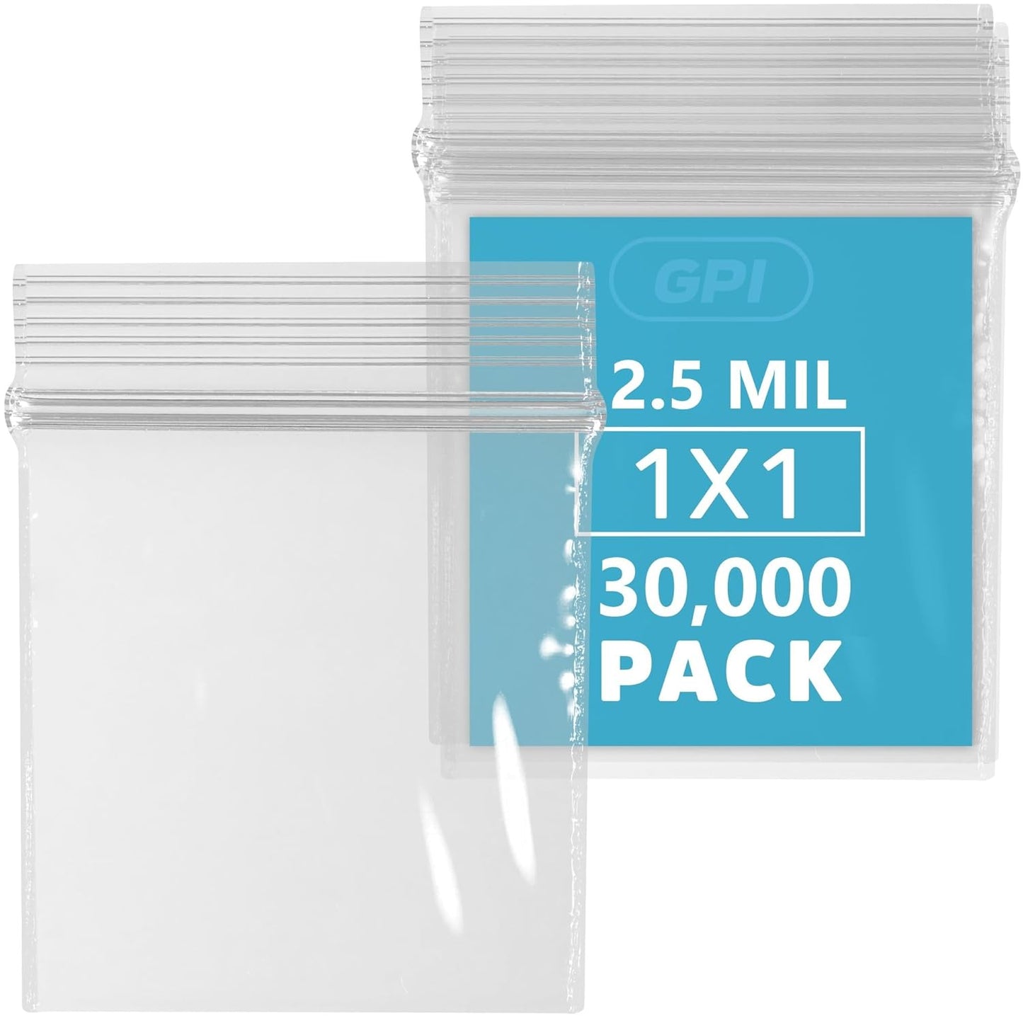 1in X 1in Clear Plastic Reclosable Zip Bags for Storage & Travel
