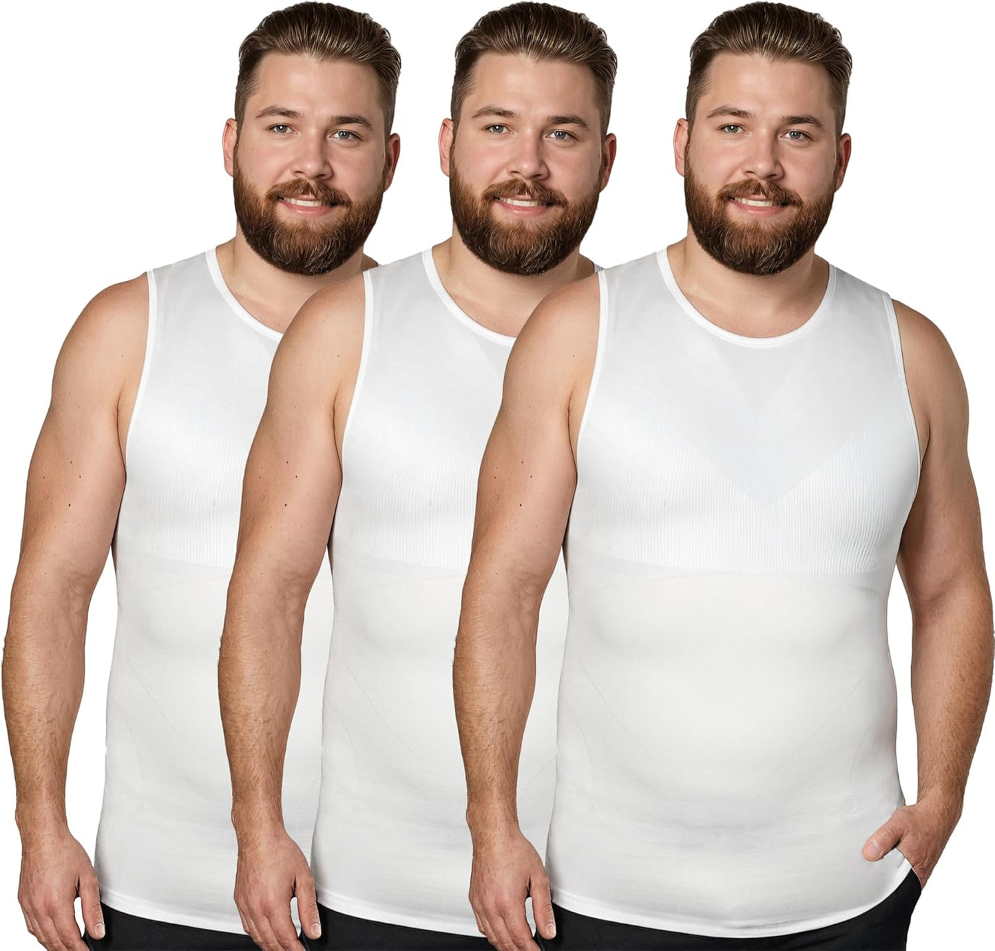QORE LOGIQ Gynecomastia Compression Shirt for Men - Slimming Tank