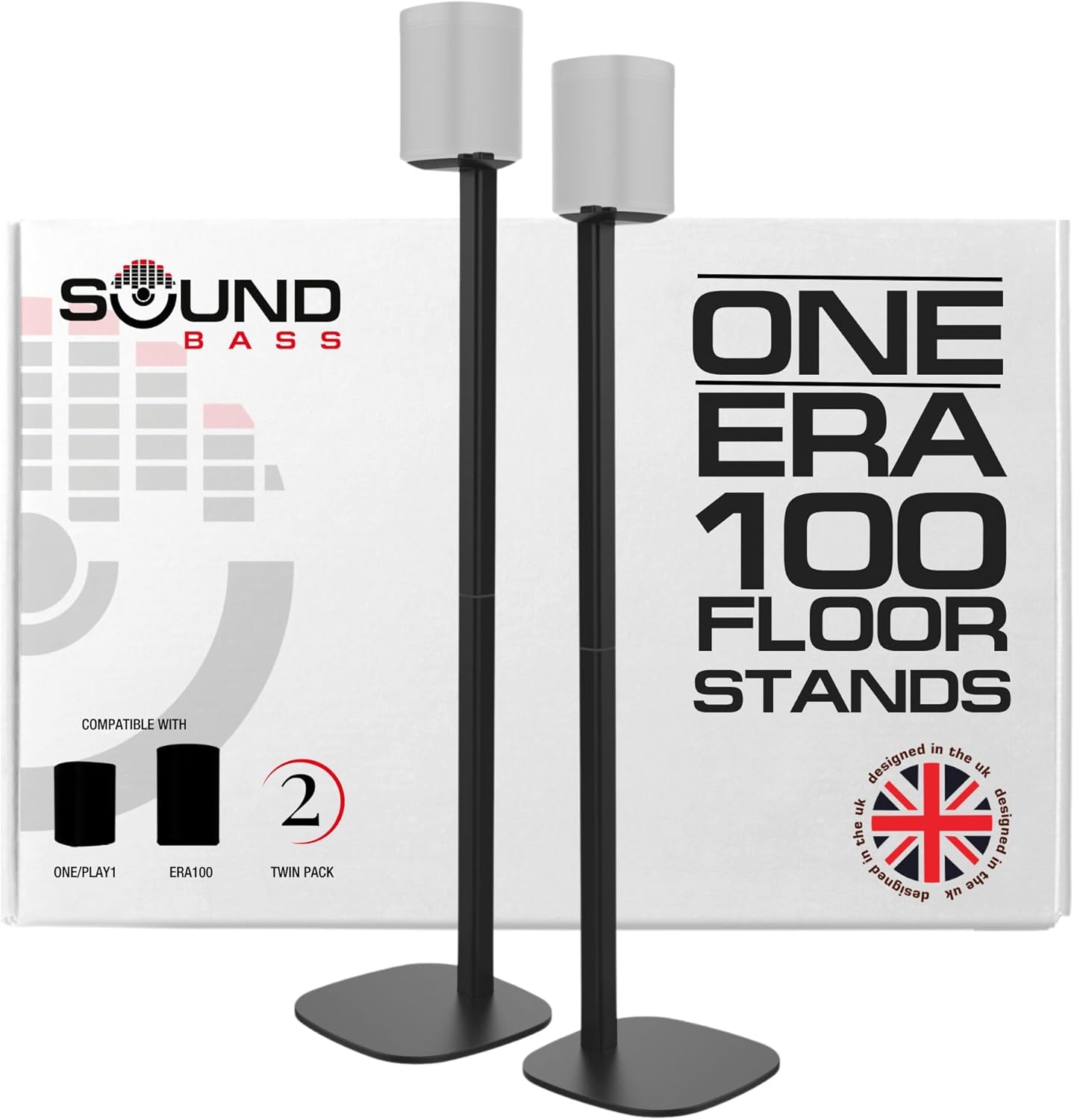 Sound Bass One Floor Stand Twin Pack for Sonos Speakers