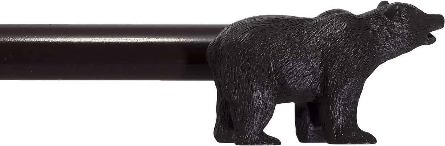 Farmhouse Bear Adjustable Curtain Rod, 48-84 ORB
