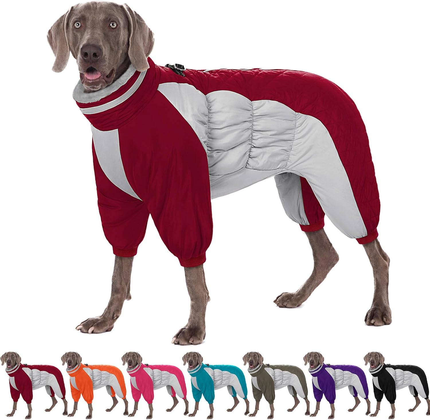 AOFITEE Fullbody Dog Coat: Warm Fleece Winter Jacket