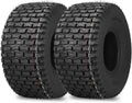 20x8.00-8 Lawnmower Tire 2 Pack - Turf V Pattern for Lawn Care