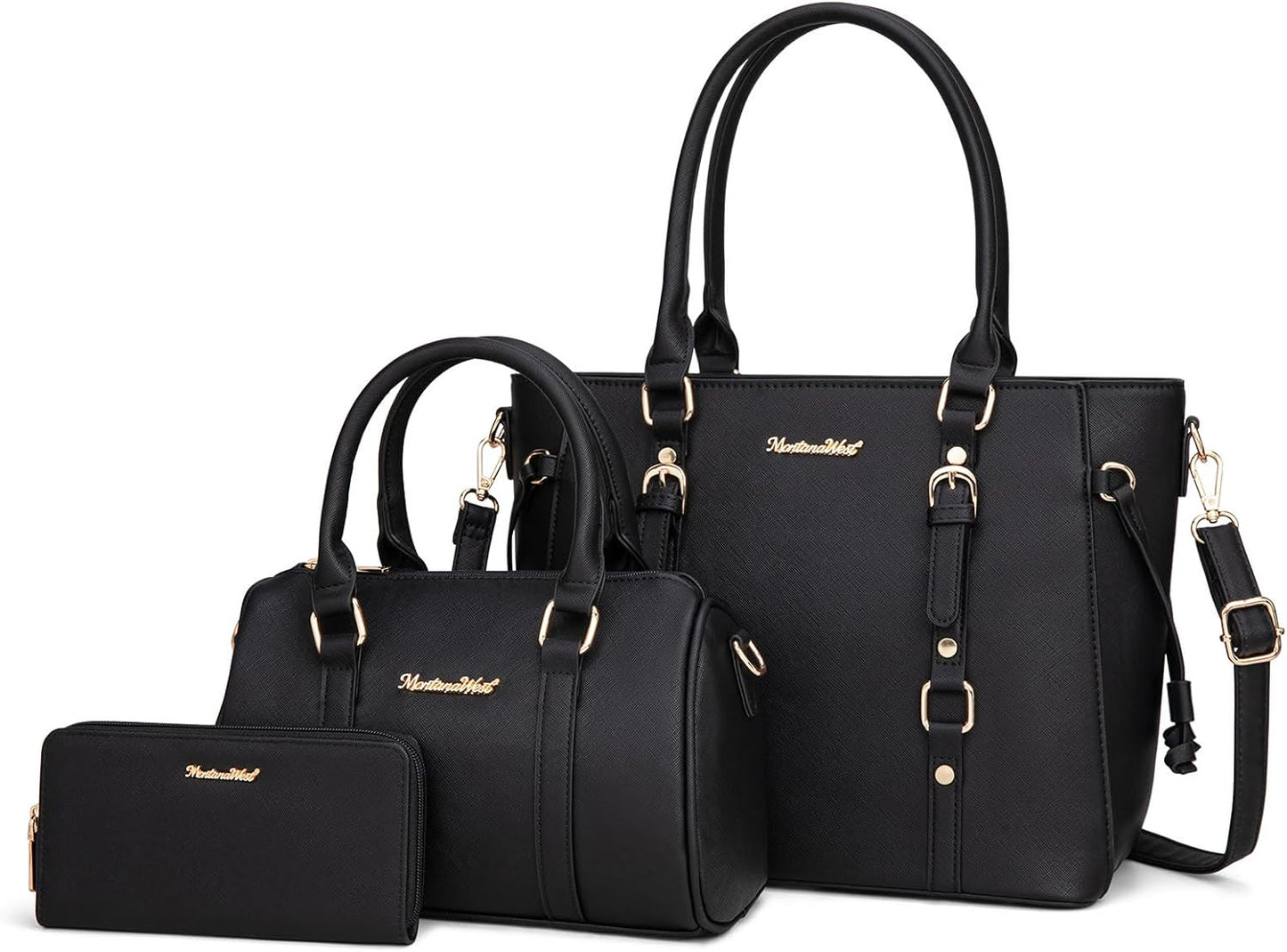 Montana West 3PCS Purses Set for Women Chic Tote and Wallet