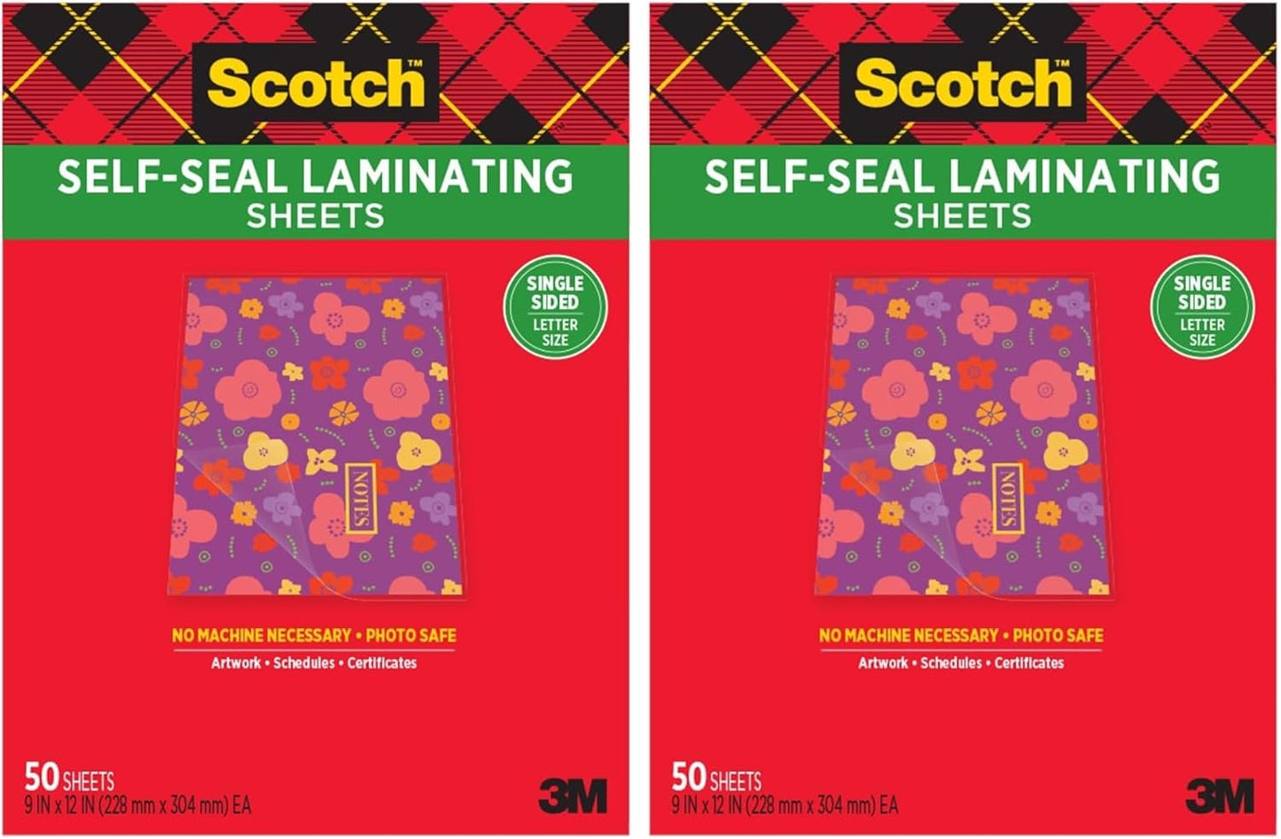Scotch Laminating Sheets for Letter Size Items, Pack of 2