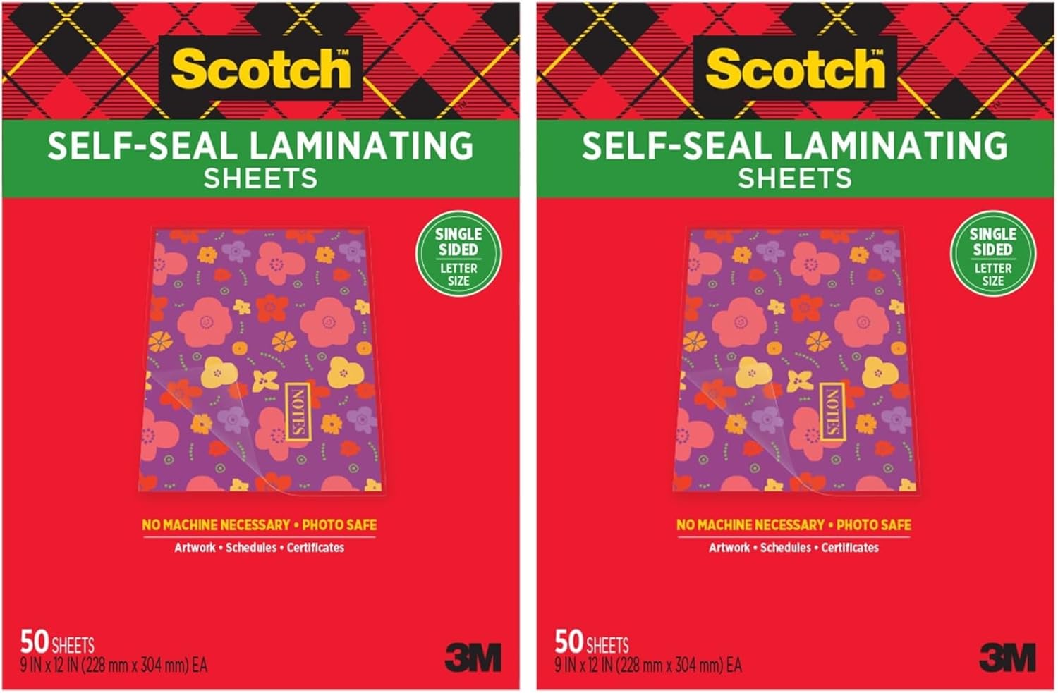 Scotch Laminating Sheets for Letter Size Items, Pack of 2