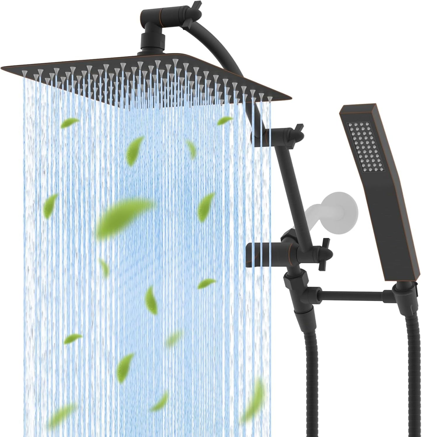 Hibbent All Metal 10ft' Rainfall Shower Head Combo for Luxury