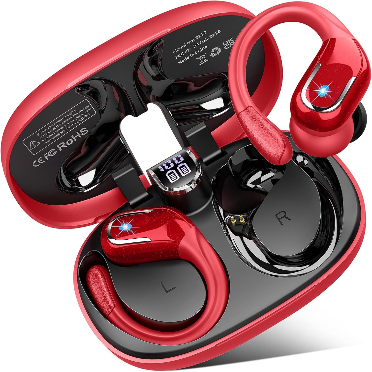 Wireless Earbud Bluetooth 5.4 Headphones with 75Hrs Playtime