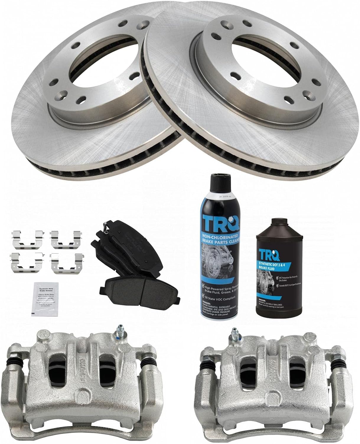 TRQ Front Brake Pad & Rotor Kit for 2007-2014 Hyundai Kia
