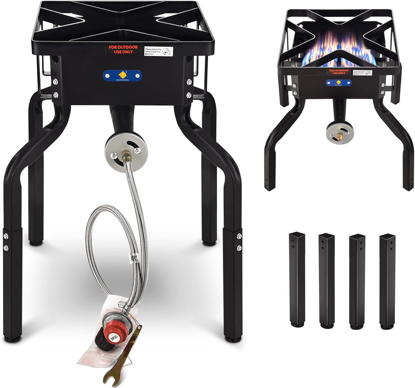 ARC 200,000BTU Propane Burner Camp Stove for Outdoor Cooking