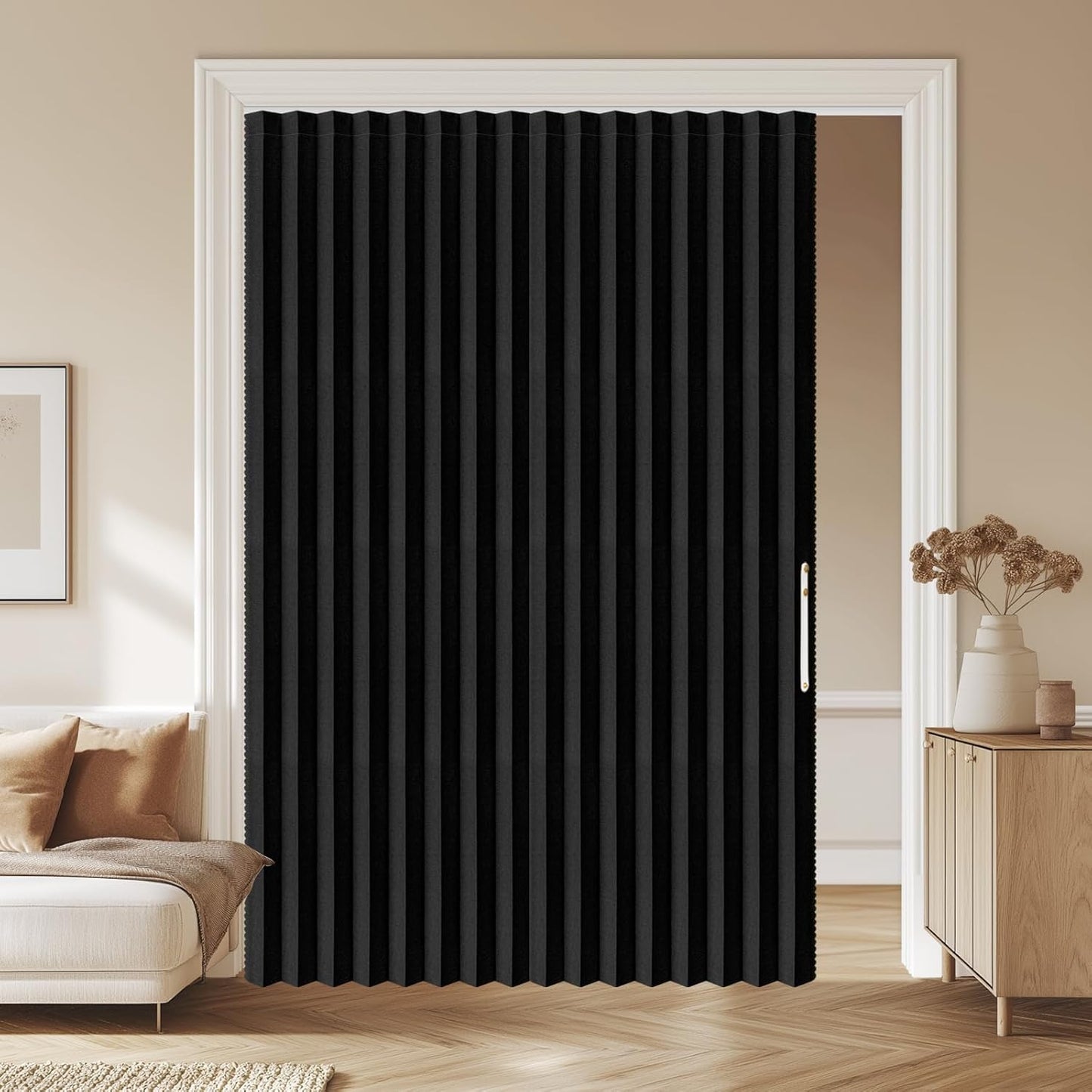 AJAZZ 100% Blackout Sliding Door Curtains for Home Use
