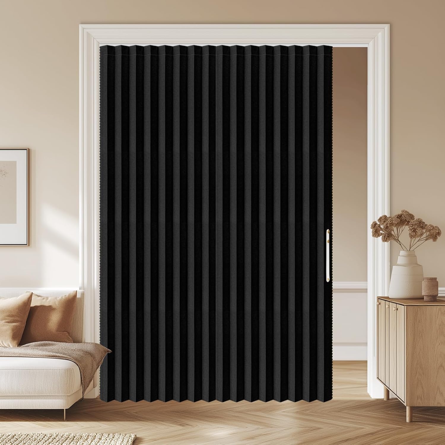 AJAZZ 100% Blackout Sliding Door Curtains for Home Use