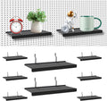 PEKGRIL 10x4.3 in Pegboard Shelves Set of 10 - Durable Metal Display