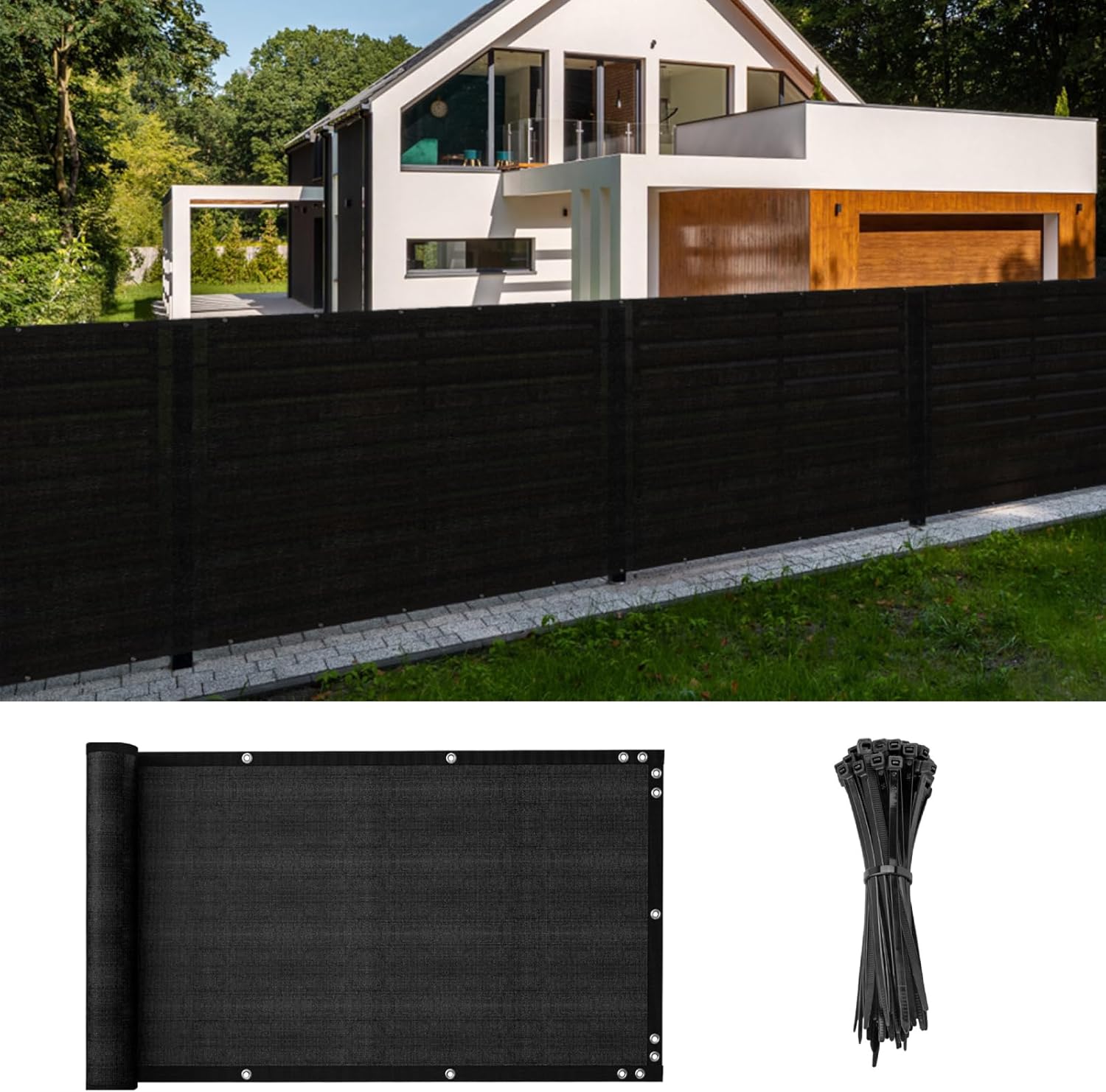 Cliselda 3x50ft Black Privacy Fence Screen - Ultimate Privacy Solution