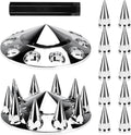 AEagle Spike Front Axle Cover Combo Kits for Semi Truck Hubs - Chrome