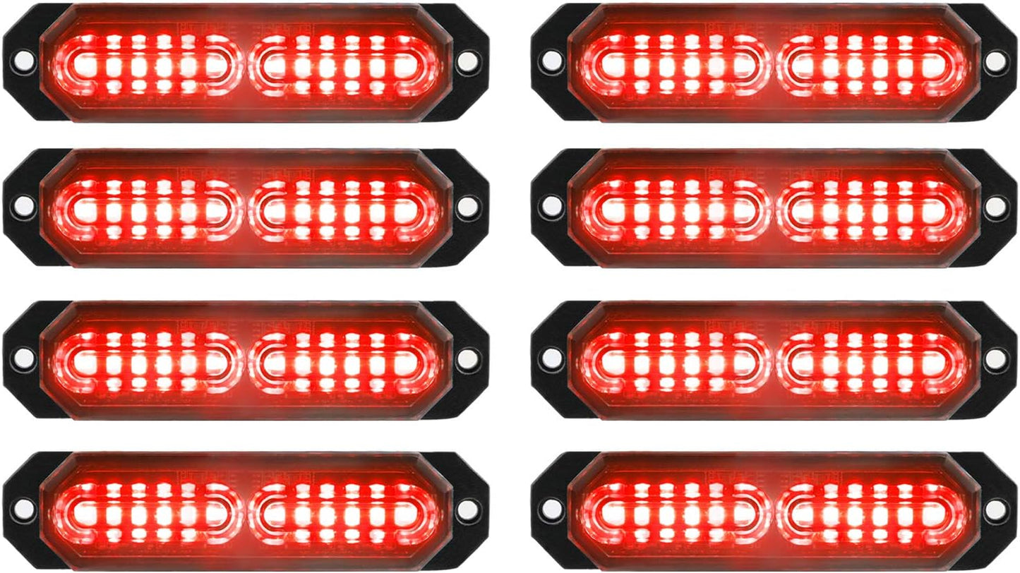 Ultra Slim 12-LED Surface Mount Strobe Lights for Vehicles