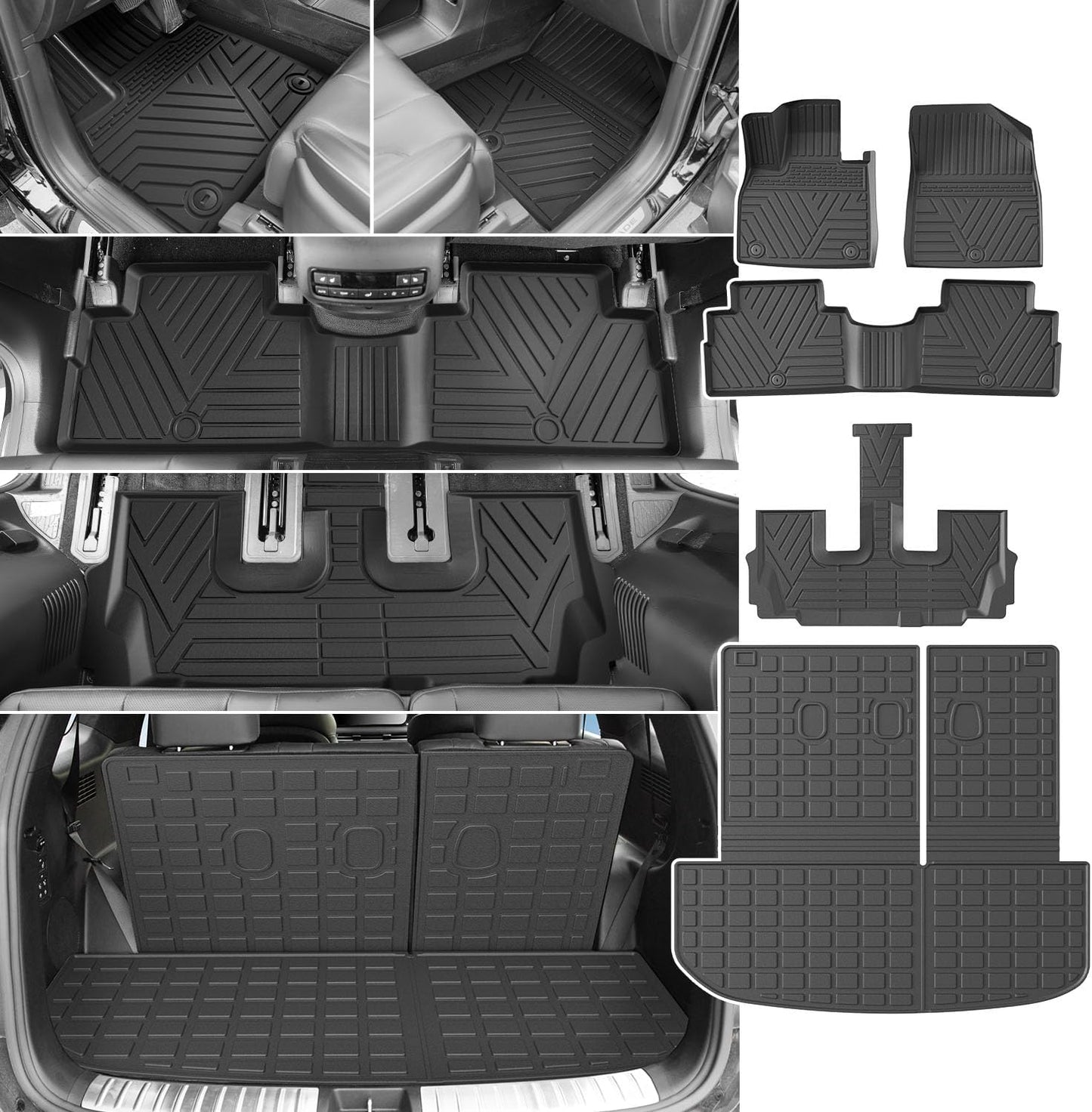 Premium 7&8 Floor Mat Compatible with Hyundai Palisade Cargo
