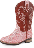 Toddler Boots Girl Side Zipper Lace Up Dress Combat Boots - Glitter