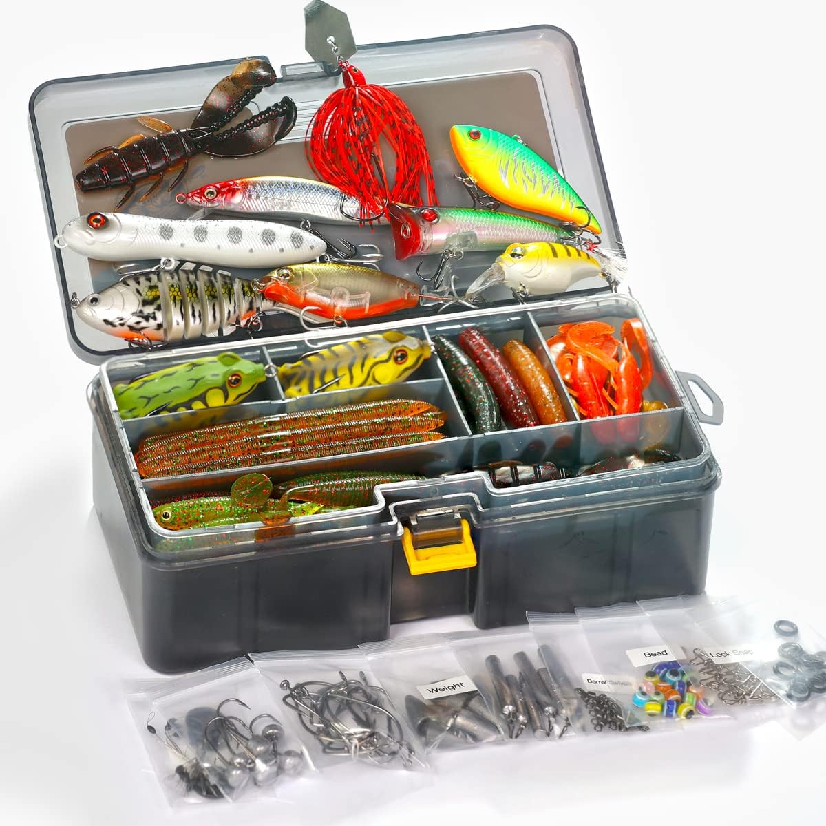 Ultimate Bass Fishing Lures Kit - Tackle Box Included
