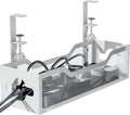 Cable Management Under Desk 13.38in - No Drill, Clip-On Cable Tray